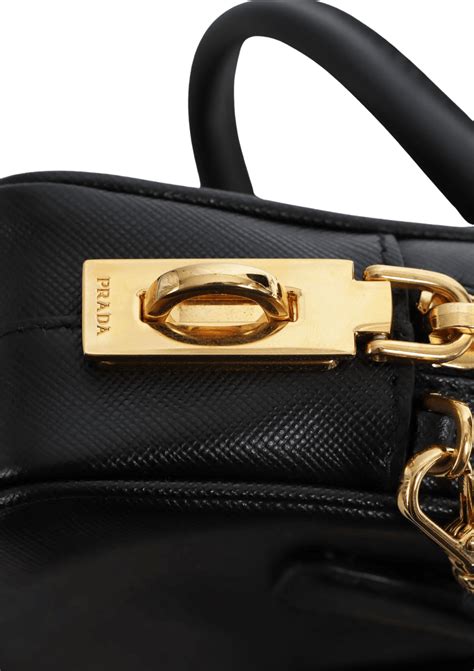 Prada Saffiano Lux Mini Bauletto Bag 